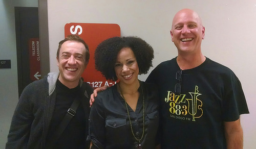 Geoffrey Keezer, Gillian Margot, and Vince Outlaw at San Diego Jazz 88.3 Studios - November 2014