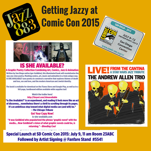 Igor Goldkind and The Andrew Allen Trio Getting Jazzy at San Diego Comic Con 2015