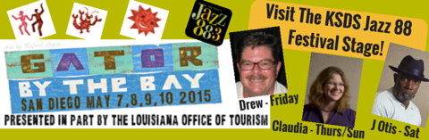 Drew, Claudia, and J Otis Host the KSDS Jazz 88 Festival Stage at Gator By The Bay 2015