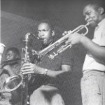 From L Curtis Fuller, Coltrane, Donald Byrd, recording session for Sonny's Crib, 1957 Photo by Francis Wolff